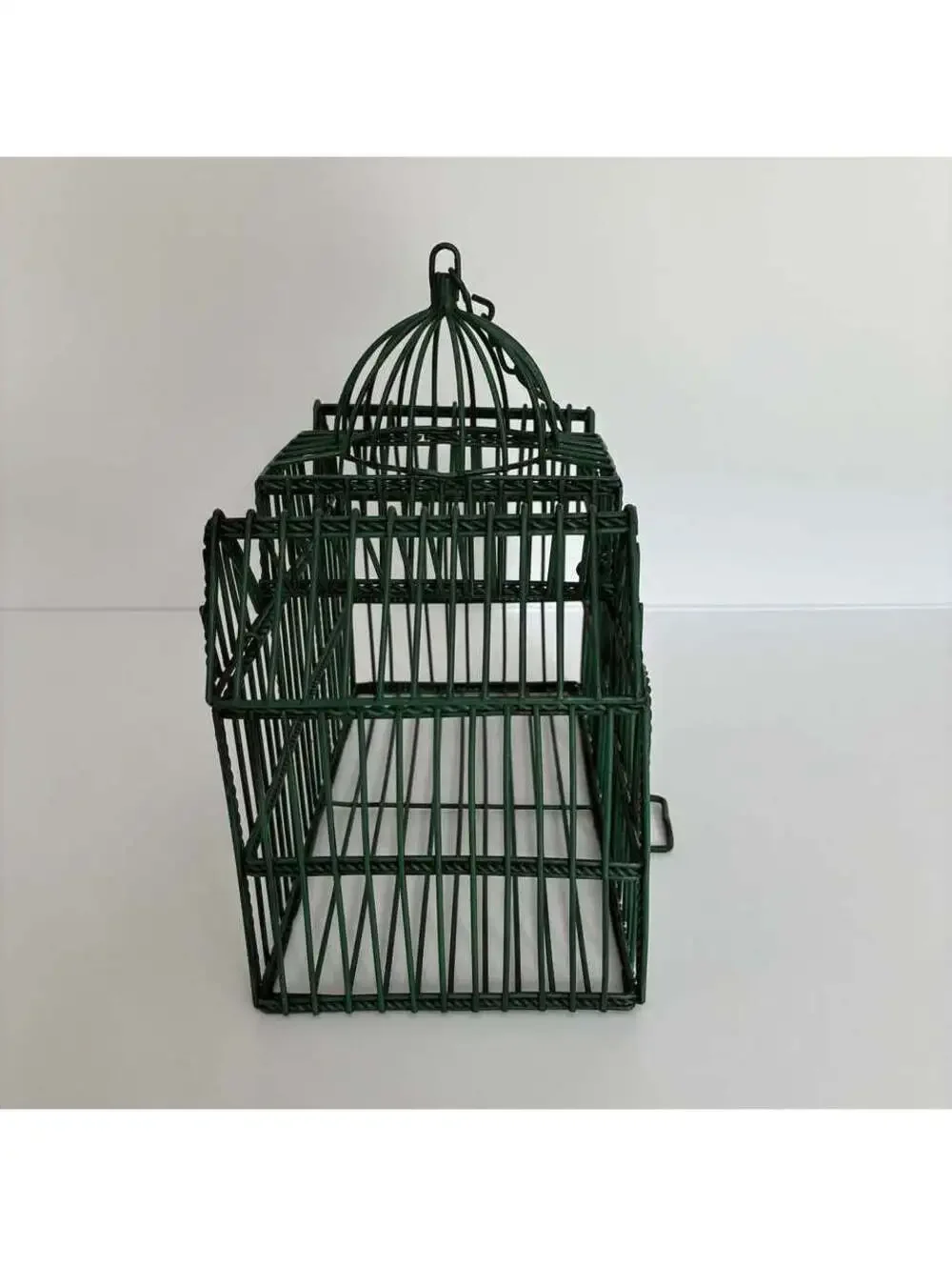 Vintage Victorian Style Metal Bird Cage Green Conservatory Decorative Display